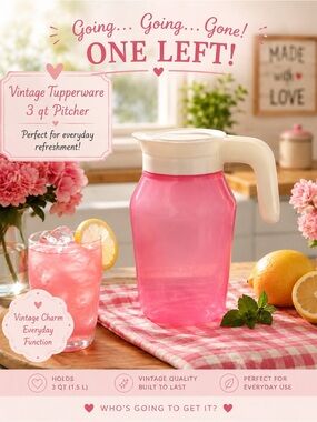 NEW Tupperware 3 qt pitcher